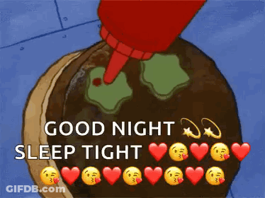 A Cartoon Of A Spongebob Squarepants Character Saying Good Night Sleep Tight GIF