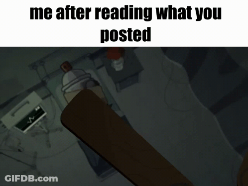 A Cartoon Of A Spray Can Laying In A Hospital Bed With The Caption Me After Reading What You Posted GIF