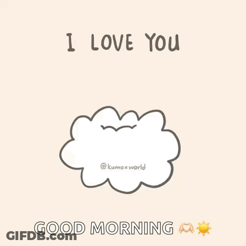 Star Sitting On Cloud Saying I Love You GIF
