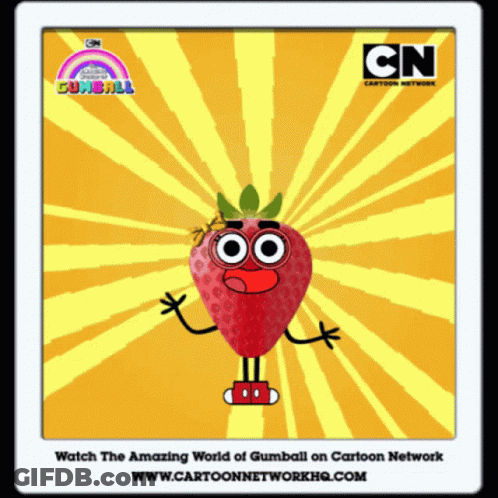 A Cartoon Of A Strawberry From The Amazing World Of Gumball On Cartoon Network GIF