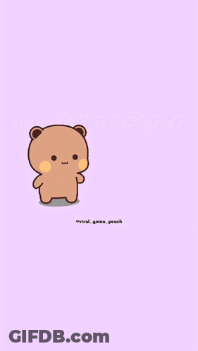 A Cartoon Of A Teddy Bear Blowing A Kiss Next To A Heart GIF