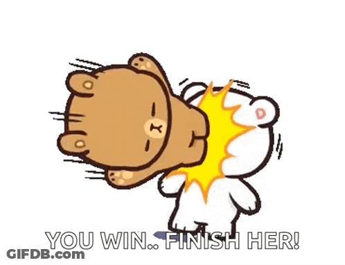 Teddy Bear Hitting Another Teddy Bear GIF