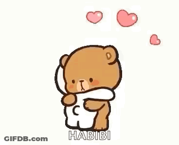 A Cartoon Of A Teddy Bear Hugging Another Teddy Bear . GIF