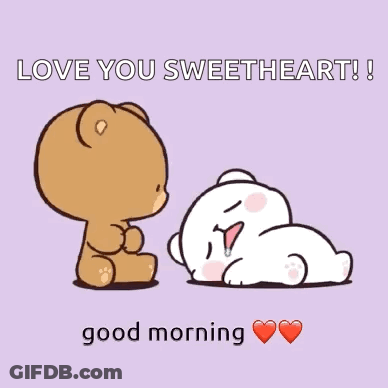 A Cartoon Of A Teddy Bear Kissing Another Teddy Bear . GIF