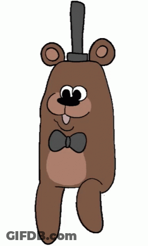 A Cartoon Of A Teddy Bear Wearing A Bow Tie And Top Hat GIF
