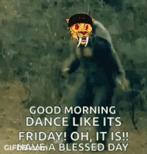 A Cartoon Of A Tiger Wearing A Hat That Says Cia On It GIF