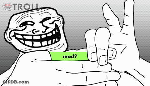 Troll Holding Green Mad Item GIF