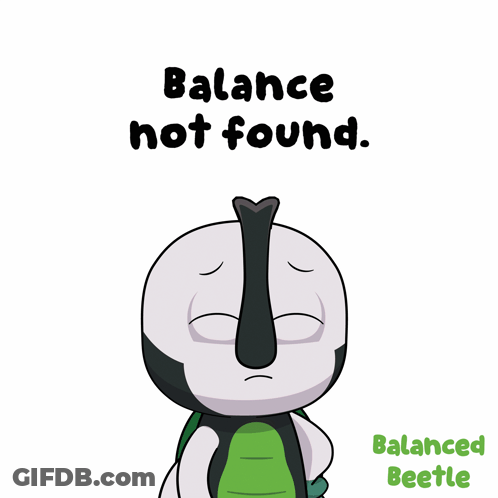 A Cartoon Of A Turtle With The Words Balance Not Found Above It GIF