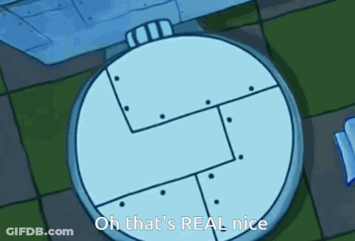 A Cartoon Of A Watch With The Words Oh That 'S Real Nice GIF