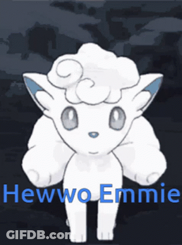 White Sheep Cartoon Hewwo Emmie GIF