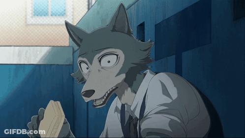 A Cartoon Of A Wolf In A White Shirt And Tie GIF