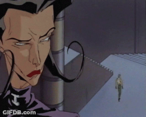 A Cartoon Of A Woman And A Man With The Word Vhs On It GIF