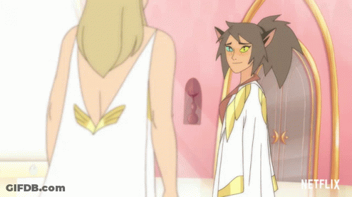 A Cartoon Of A Woman Asking If She Is Coming GIF