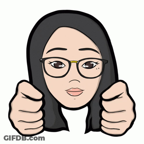 A Cartoon Of A Woman Giving A Thumbs Up GIF