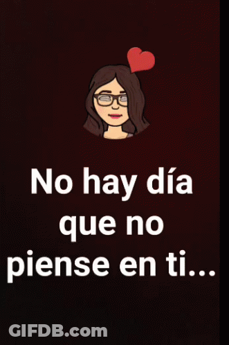 A Cartoon Of A Woman Holding A Heart And The Words " Siempre Pienso En Algo Para Enamorarte Mas " GIF