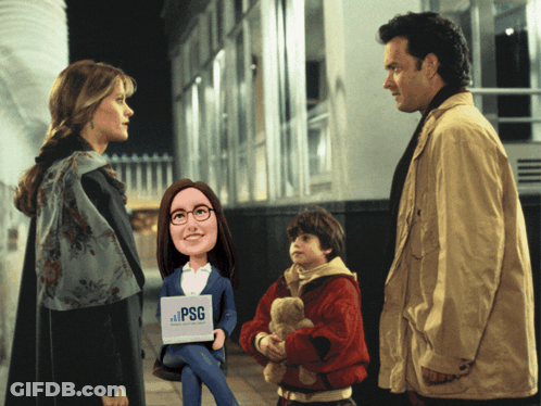 A Cartoon Of A Woman Holding A Sign That Says Psg On It GIF