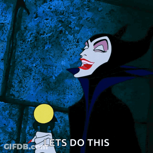 A Cartoon Of A Woman Holding A Yellow Object With The Words Let 'S Do This Behind Her GIF