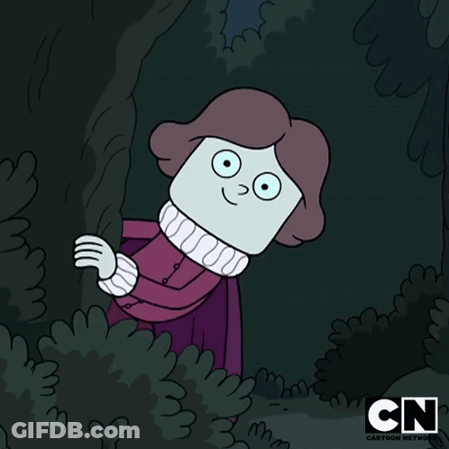 A Cartoon Of A Woman Holding Her Finger To Her Mouth With The Words Shh Cn Below Her GIF