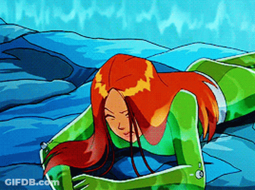 A Cartoon Of A Woman Laying On A Bed With The Number 10 On Her Arm GIF