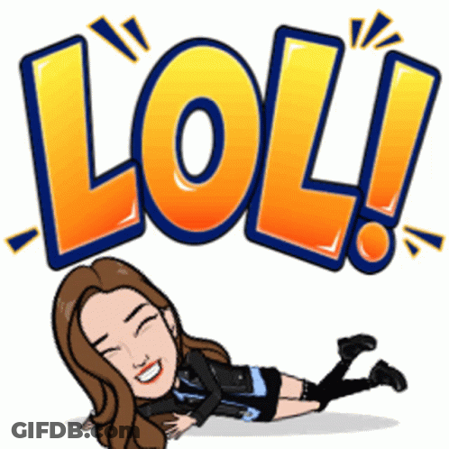 A Cartoon Of A Woman Laying On The Floor With The Word Lol Above Her GIF