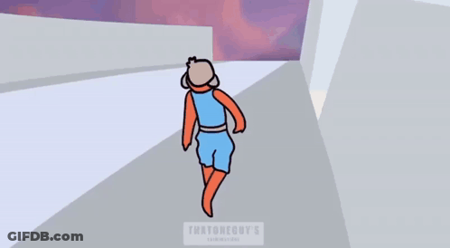 A Cartoon Of A Woman Pointing At A Man With The Words Thatoneguy 'S On The Bottom GIF
