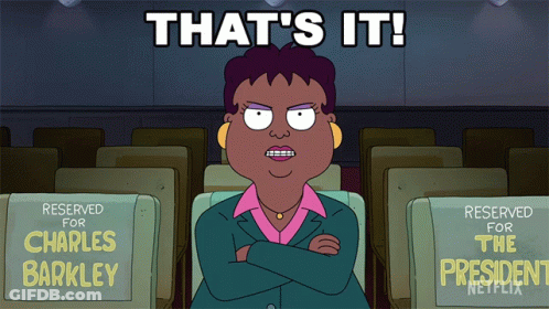 A Cartoon Of A Woman Sitting In A Theatre With Reserved Seats For Charles Barkley GIF