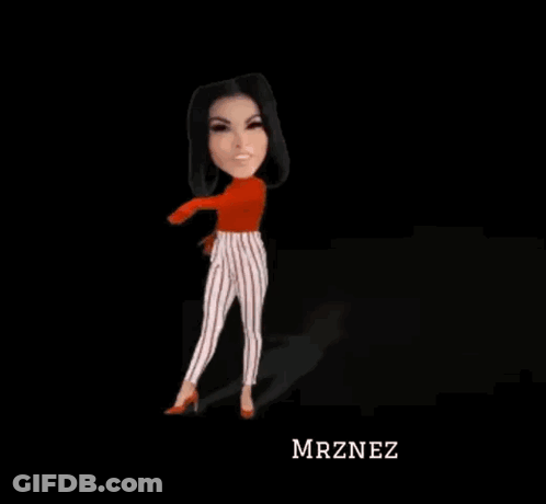 A Cartoon Of A Woman Standing On One Leg With The Word Problems Written Above Her GIF