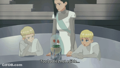 A Cartoon Of A Woman Talking To Two Children With The Words Too Bad It 'S Not Edible On The Bottom GIF