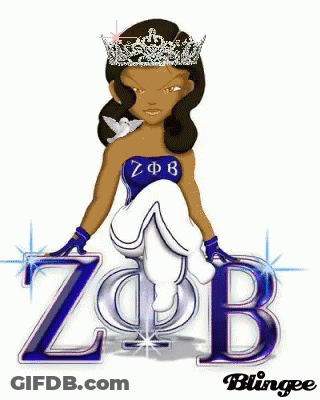 A Cartoon Of A Woman Wearing A Tiara And Gloves With The Letter Zb In The Background . GIF