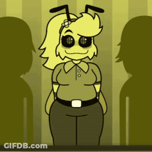 A Cartoon Of A Woman With A Flower On Her Head GIF