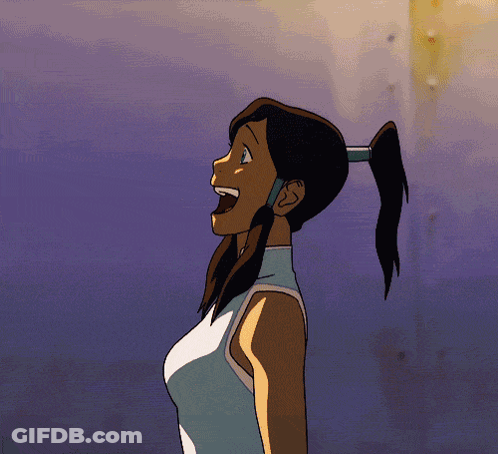 A Cartoon Of A Woman With A Ponytail And A White Shirt GIF