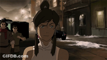 A Cartoon Of A Woman With A Ponytail Standing On A Street GIF