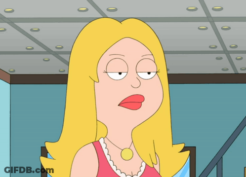 Cartoon Woman With Blonde Hair And Gold Necklace GIF