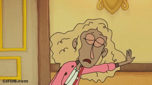 A Cartoon Of A Woman With Blonde Hair And Glasses GIF