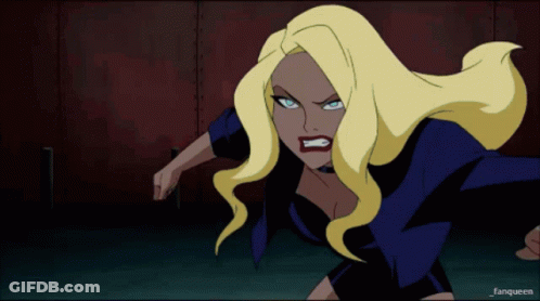 A Cartoon Of A Woman With The Word Fanqueen On The Bottom GIF