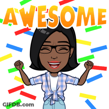 A Cartoon Of A Woman With The Words Awesome Above Her Head GIF
