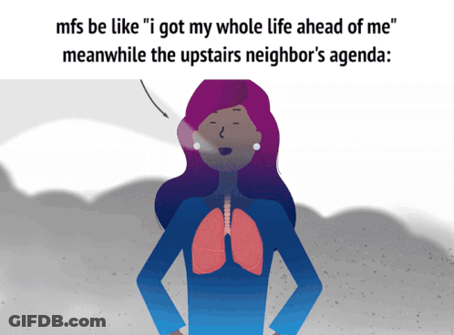 A Cartoon Of A Woman With The Words " Mfs Be Like " On Top Of Her GIF