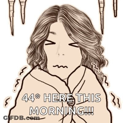 A Cartoon Of A Woman Wrapped In A Blanket With The Words `` Here This Morning '' Written On It . GIF
