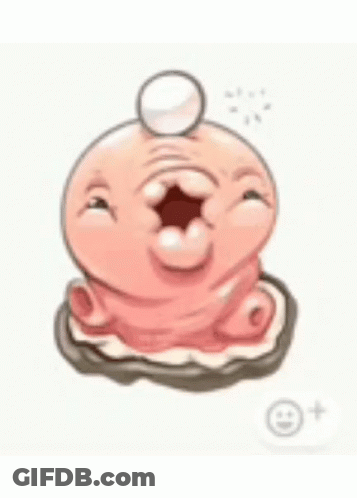 A Cartoon Of A Worm With Its Mouth Open And A Heart . GIF