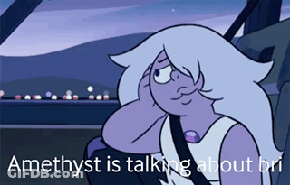 A Cartoon Of Amethyst Talking About Bri GIF