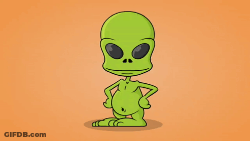A Cartoon Of An Alien With The Words Voicetooner On The Top GIF