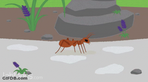 A Cartoon Of An Ant With Tabtoons.com On The Bottom GIF
