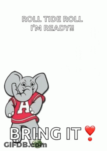 A Cartoon Of An Elephant Wearing A Red Shirt With The Letter A On It . GIF