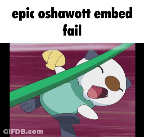 A Cartoon Of An Otter With The Words Epic Oswawott Embed Fail GIF