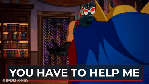 A Cartoon Of Bane And Doctor Strange With The Words It 'S An Emergency Ok Below Them GIF