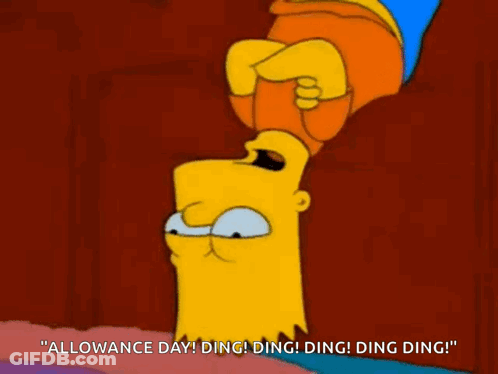 A Cartoon Of Bart Simpson And Lisa Simpson Laying On A Couch In A Living Room GIF