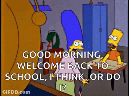 Bart And Marjorie Simpson Saying Welcome Back GIF