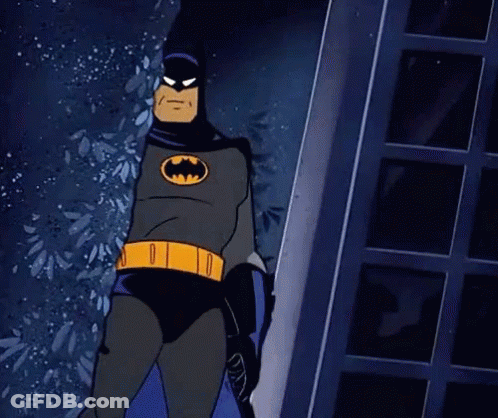 A Cartoon Of Batman Giving A Thumbs Up With The Words I Accept Below Him . GIF