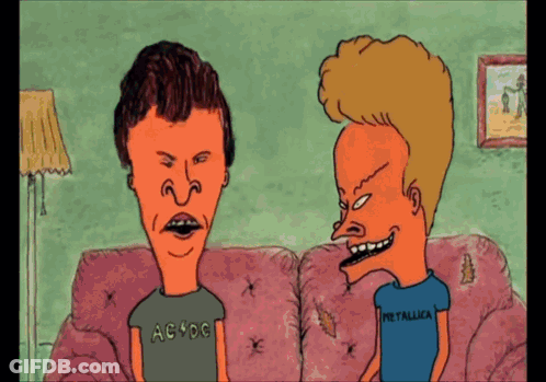 A Cartoon Of Beavis And A Cartoon Of Beavis GIF