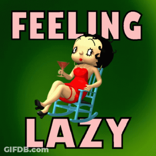A Cartoon Of Betty Boop Sitting In A Rocking Chair Holding A Martini GIF